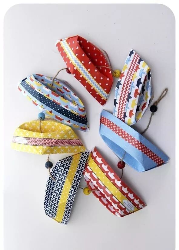 Step 1 of Making Hanging Paper Boat Decoration