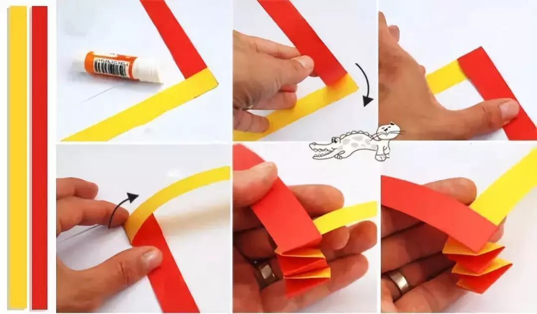 Fold strips together