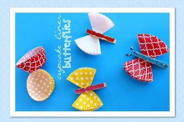 Look at the decorations I made for the butterfly