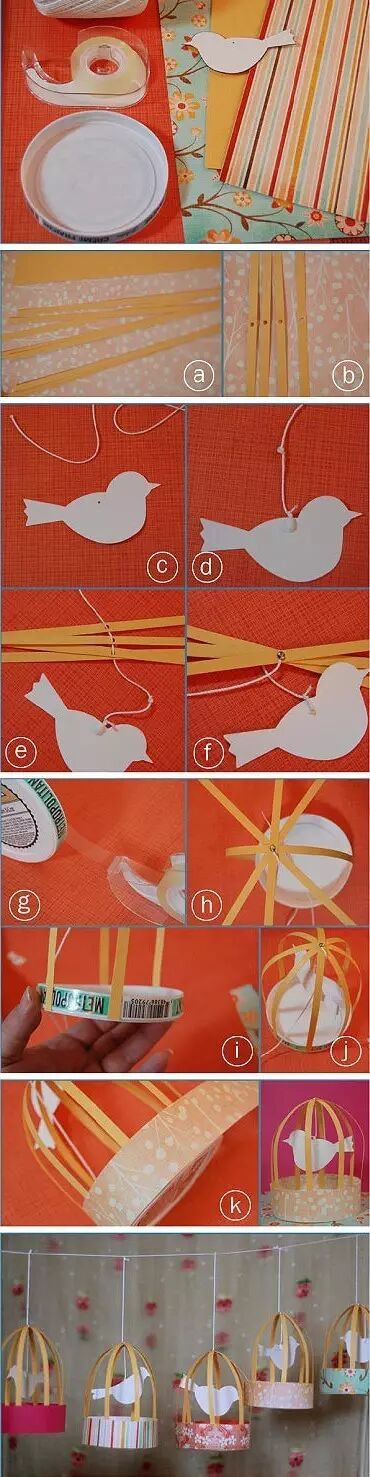 Creative Birdcage Hanging Decoration Making Tutorial 