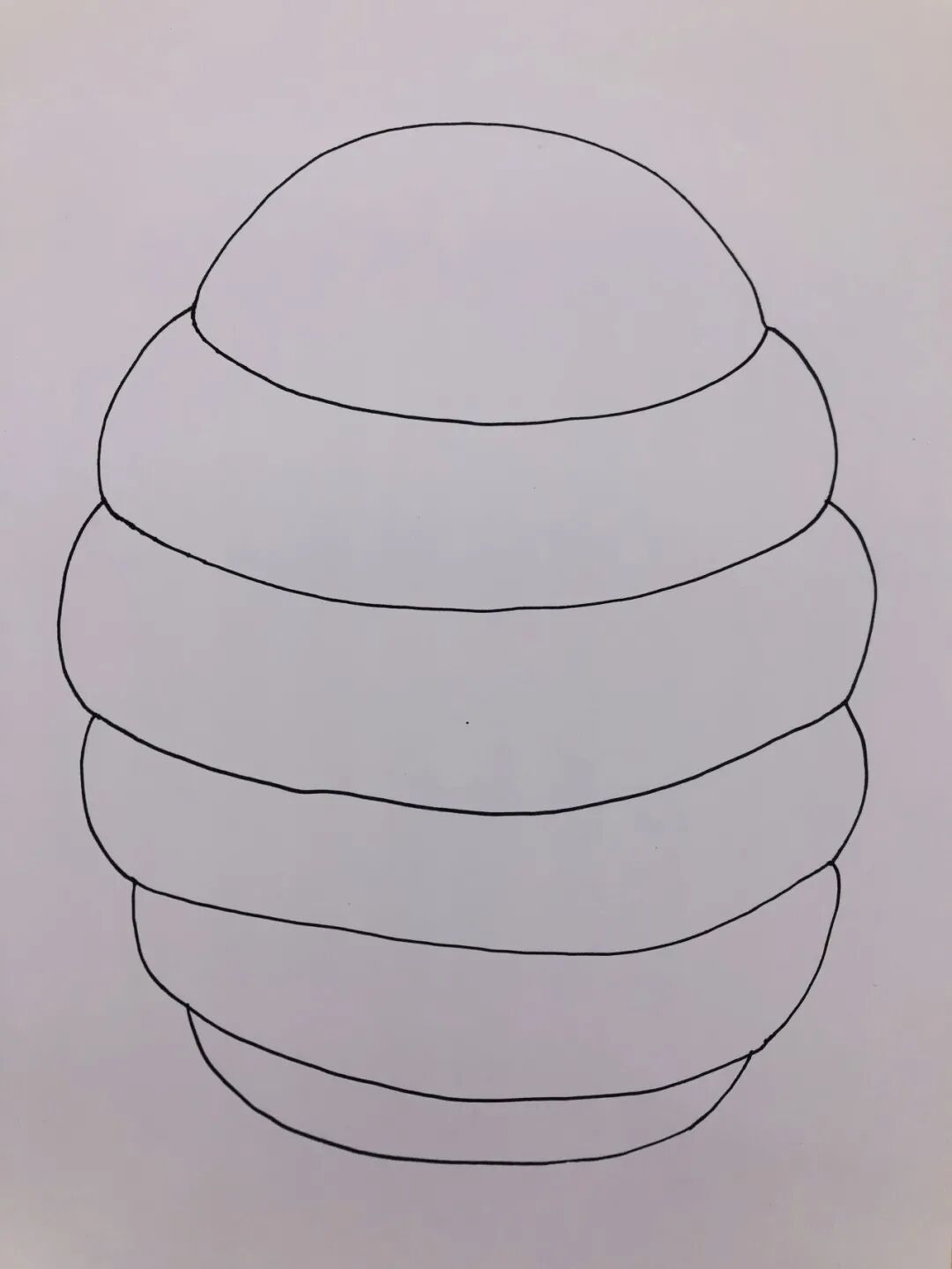 Prepare a blank sheet of paper to draw the outline of a honeycomb