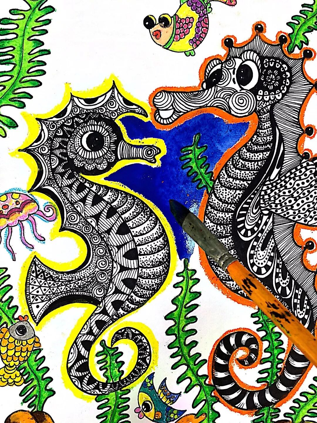 Paint the completed drawing