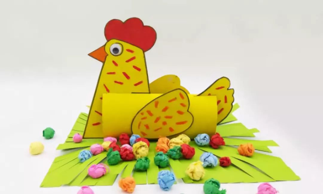 Place the colorful eggs on the nest