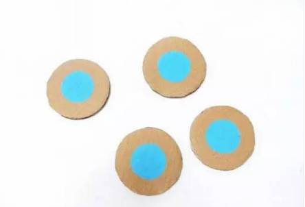 Cut two circles and add smaller circles on them for wheels