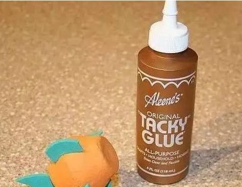 Glue on the fish's tail, fins, and fin